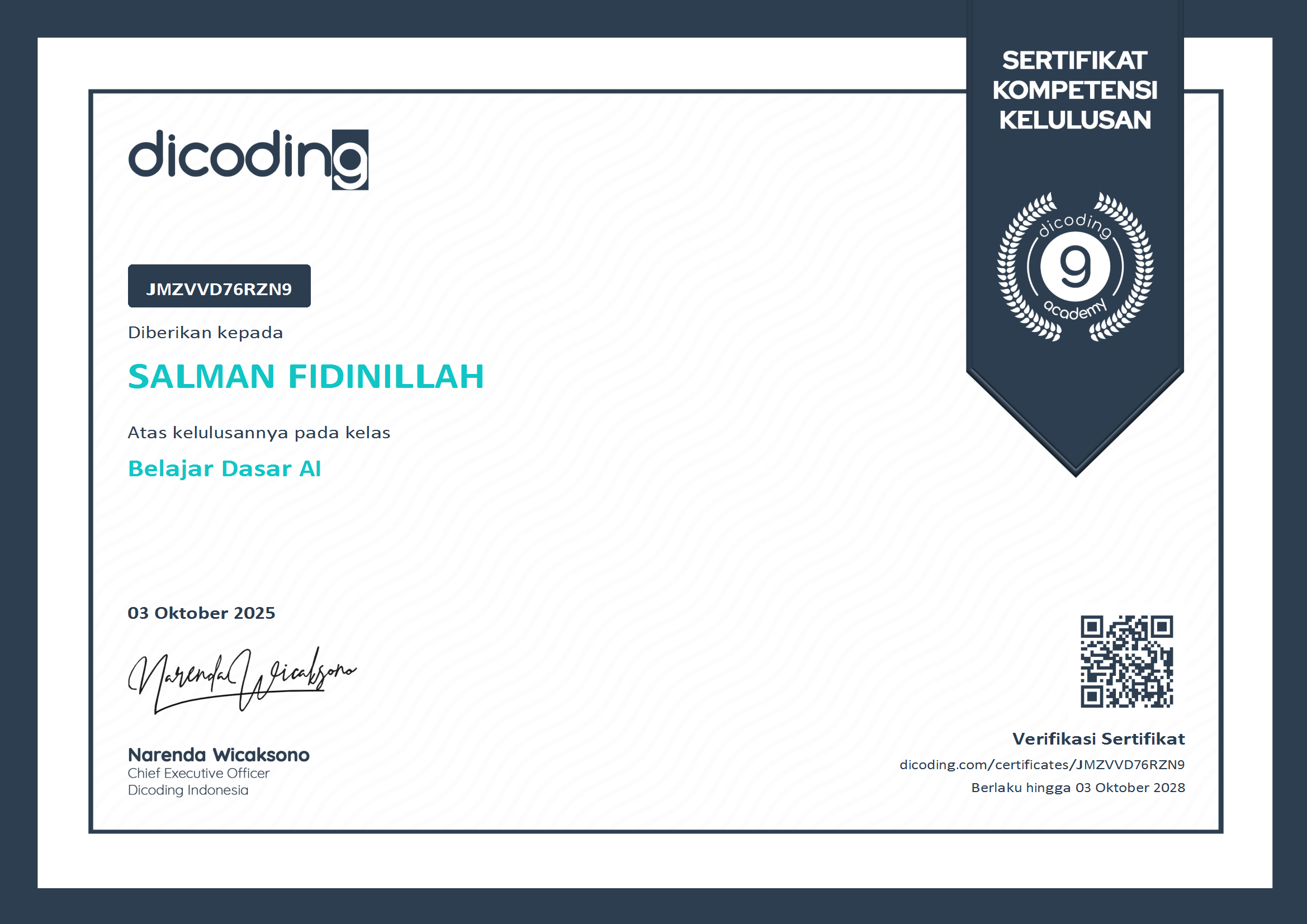 Dicoding – Introduction to AI